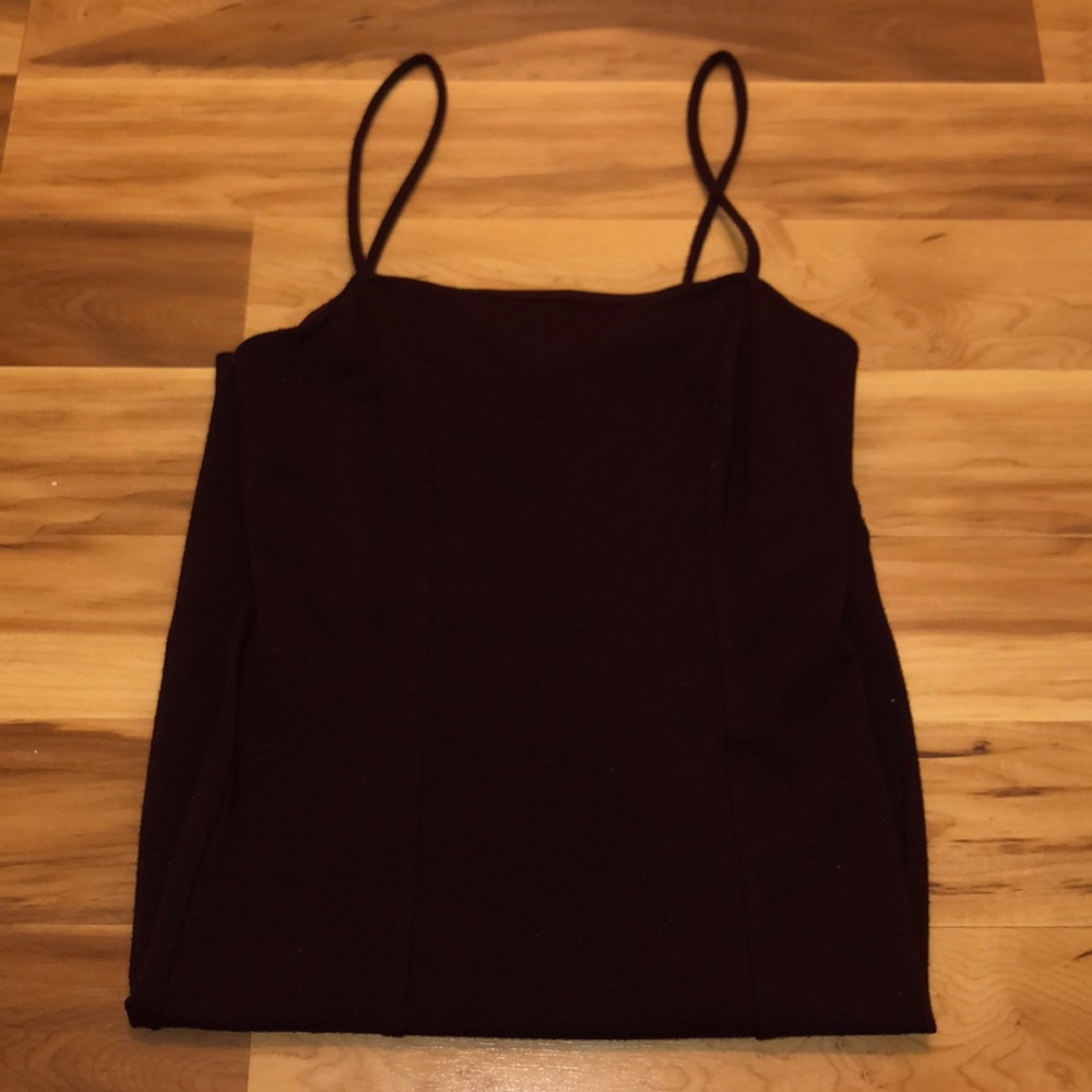 Burgundy body con midi dress from forever 21